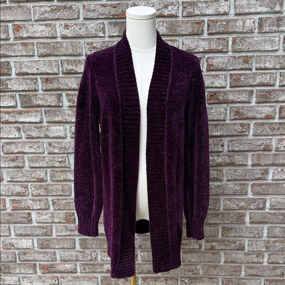 Loft Women's Purple Cardigan Sweater
